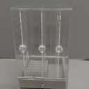 Sooyee Clear Acrylic Jewelry Storage Box,3 Vertical Drawer Earrings Display Stand Holder, Transparent 216 Holes 33 Grooves Screen Hanger Organizer for Stud Earring and Necklace,Dustproof