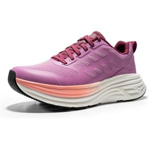NORTIV 8 Women's Walking Shoes Cushion Running Tennis Shoes ActiveFloat Non-Slip Comfortable Breathable Workout Gym Sports Athletic Fashion Sneakers, Size 8, Purple