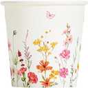 Crisky 150 Pack Paper Bathroom Cups 3oz Disposable Small Mouthwash, Elegant Floral Design, Hot/Cold Beverage Coffee, Dessert for Birthday Parties, Home-use, Picnics, Ceremonies
