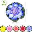 2 x 5pcs Summer Decor Lily Pads for Ponds, Artificial Lotus Fake Floating Lotus Flower Water Lily Pad Ornaments for Garden Pond Aquarium Pool Decoration 10cm