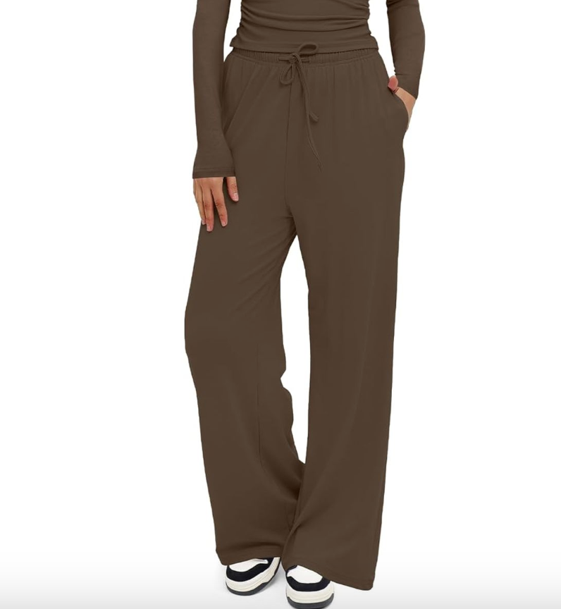 Darong Women's  Outfits Lounge 2025 Fall Wide Leg Pants Casual (Large)