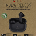 Helix True Wireless Earbuds With Portable Charging Case Black V1-1123 