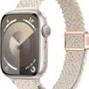 Slim Braided Nylon Band Compatible with Apple Watch Bands 42mm 41mm 40mm 38mm 40mm 44mm 45mm 46mm Women, Soft Thin Nylon Sport Loop Strap for iWatch Series 11 10 9 8 7 6 SE 5 4 3 2 1