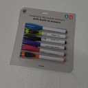 U Brands Fine Tip Dry Erase Markers with Eraser, Low Odor Whiteboard Markers Fine Tip, Assorted Bright Colors, Set of 6