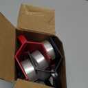 2 Pack Wrapping Paper Cutter & Tape Dispenser Dual Use, Gift Wrap Cutter Tool for Rolls Paper with 4 Tapes & 2 Replace Blades Kit for Christmas Birthday, Easy Cut for Present Wrapping