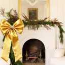 Meseey Giant Satin Bow 27x39 Inch Extra Large Decorative Bow for Christmas Tree Topper,Party,Home Wall,Baby Shower & Birthday DecorGold