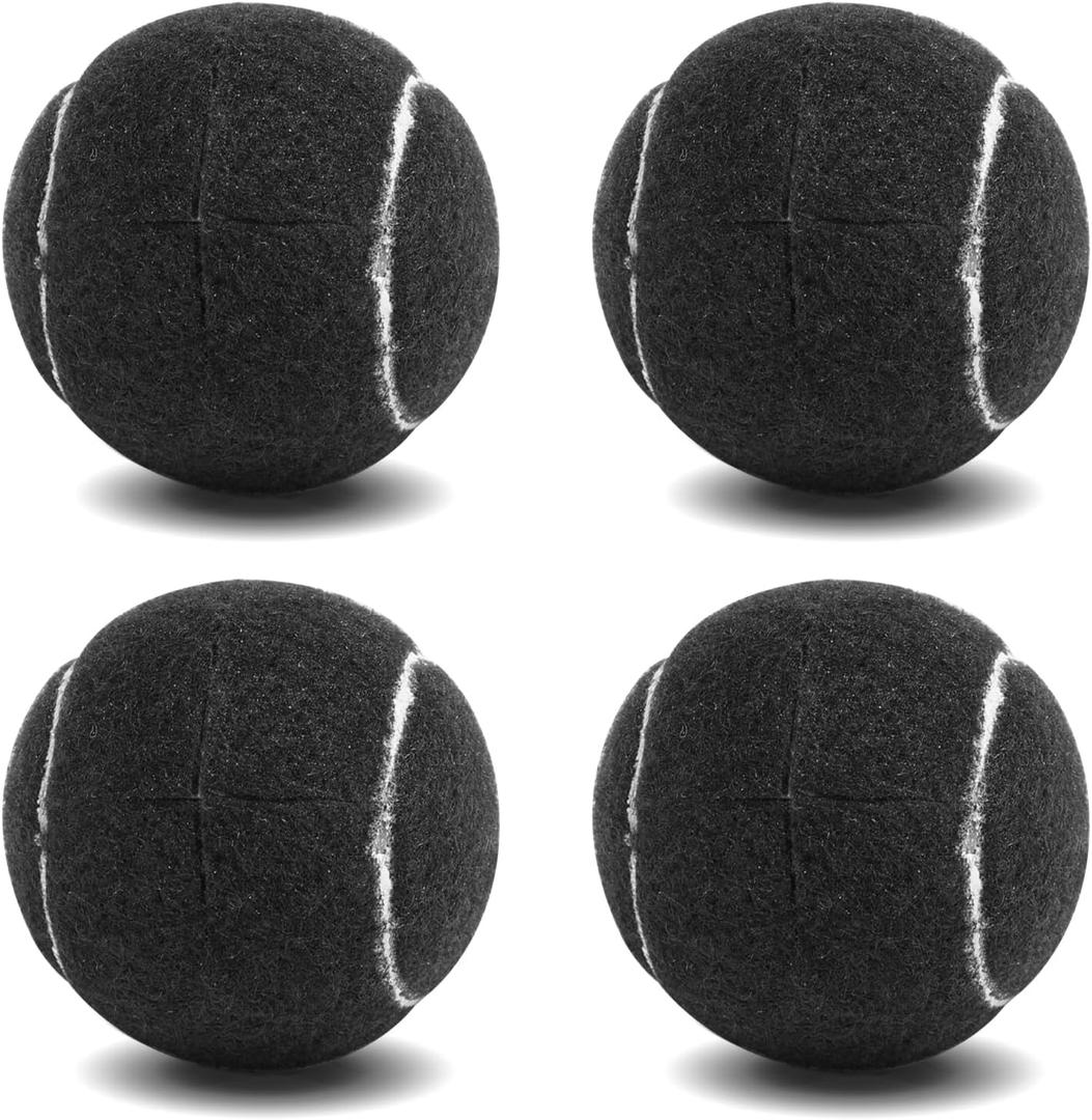 Walker Tennis Balls Precut Tennis Balls for Walkers 4PCS Walkers Legs Universal Precut Glide Balls, Heavy Duty Long Lasting Felt Pad Glide Coverings for Furniture Legs and Floor Protection (Black)