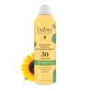 Babo Botanicals Sheer Zinc Continuous Sunscreen Spray SPF30 - Natural Zinc Oxide - Extra Sensitive Skin - Water Resistant - Vegan - Fragrance-Free - Air-Powered Spray - For all ages