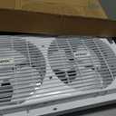 shinic 9" Dual Window Fan with Manual Reversible Airflow, 2-Speeds Twin Fans, Expandable Panels (22"-33"), Built-in Handle & Removable Feet, Ideal for Home, Kitchen, Bedroom, Office Ventilation, Large