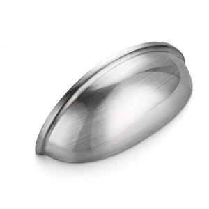 Ravinte 4 Pack 3" Drawer Pulls Brushed Nickel Cabinet Cup Pulls Kitchen Hardware Cabinet Handles Drawer Handles Knobs 3 inch Hole Center