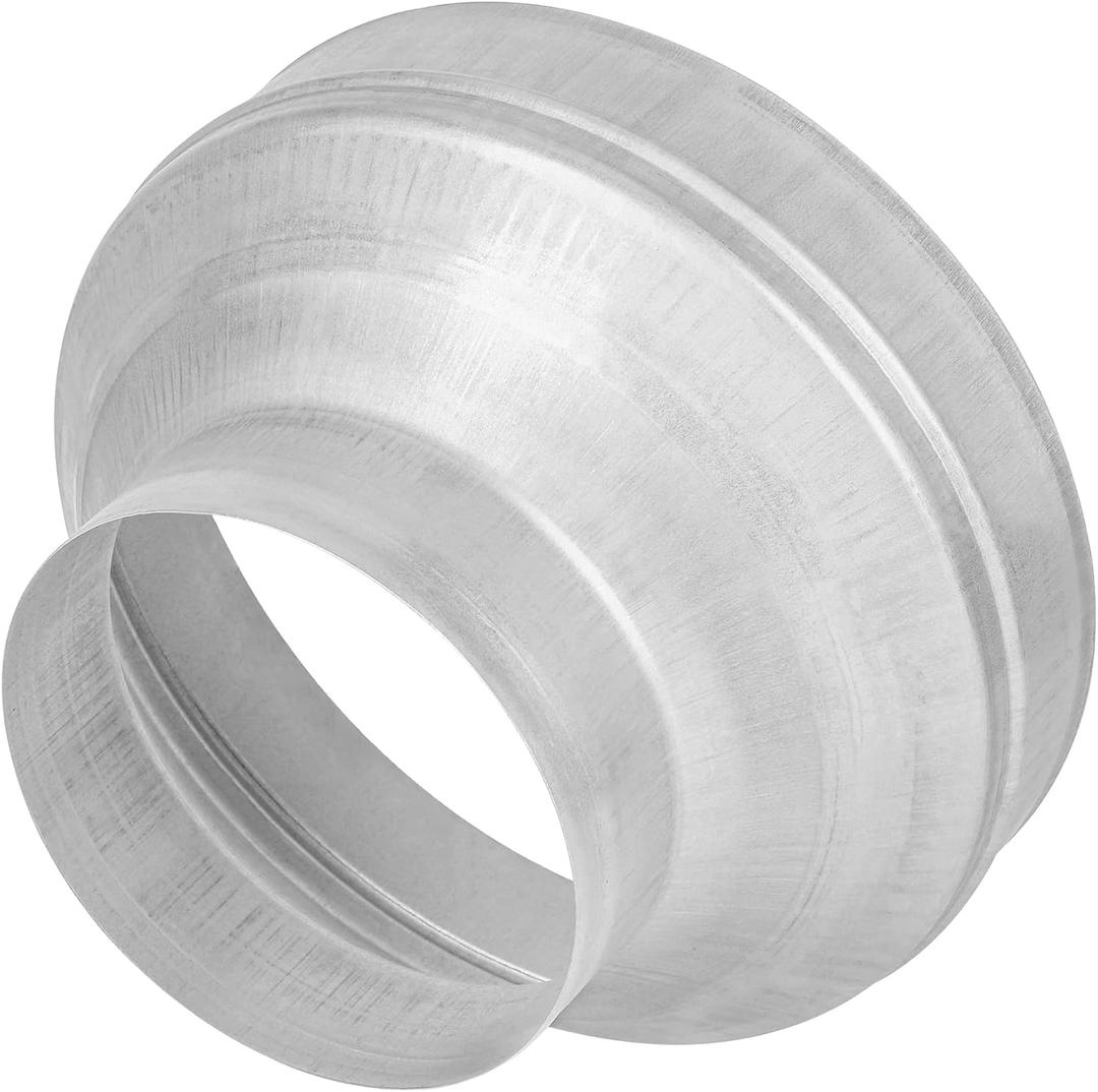 Duct Reducter 10 to 6 Air Ducting Reducer Increaser Air Duct Adapter or Round Metal Pipe Reducer for Bathroom Kitchen Ventilation Systems