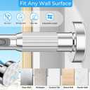 AIZESI Tension Curtain Rod 41-87Inch(3-7Ft),1.26'' Diameter,Long Heavy Duty Adjustable No Drill Shower Curtain Rod for Windows, Balcony, Room Divider – Silver