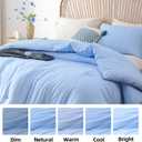 2 x ROSGONIA Twin/Twin XL Comforter for College Girls Boys Light Blue,1 Comforter & 1 Pillowcase,Lightweight Twin Bedding Sets Kids Comforter Dorm Bedding