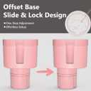 Seven Sparta Car Cup Holder Expander Organizer with Adjustable Base, Compatible with Hydro Flasks 32/40 Ounce, Compatible with Yeti Ramblers 20/26/30 Ounce, Other Bottles in 3.4"-3.8" (Pink)