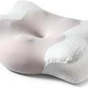Cervical Neck Pillow for Sleeping, Adjustable Ergonomic Pillow, Contour Neck Support Side Sleeper Pillows for Adults, Memory Foam Pillow for Neck and Shoulder Pain Relief, Back,Stomach Sleeper