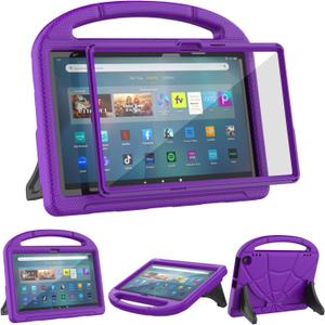 Kids Case for 11inch Tablets, Not Fit for Nokia TCL 11 inch Tablets - Patamiyar Lightweight Shockproof Screen Protector Case with Handle Stand - Purple (RTH-Violet)