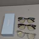 racico Blue Light Glasses for Men & Women - Mixed Material + Metal Frames with UV Protection Coating (*A1 Matte Black/Tea/Clear)