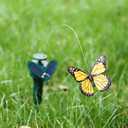 Butterfly Flying Simulation for Garden and Window Decoration, Powered by Solar Panel