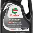 Castrol EDGE High Mileage 0W-20 Advanced Full Synthetic Motor Oil, 5 Quart