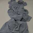Women's One Shoulder Bridesmaid Dress Long Split Prom Dress A Line Pleated Dusty Blue Formal Dress for Women Size 10