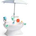 Step2 Sunshine Springs Splash Water Table with CoolBreeze Misting Canopy, Kids Outdoor Water Play Table with Umbrella for Toddlers and Preschoolers, 8 Accessories, Ages 2+, White