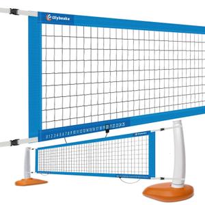 Reinforced Anti-UV Replacement Pool Volleyball Net with Scoring Clamps, 15-29 ft Adjustable Length - Easy Set Up and Long Lasting