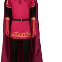 Uisozsfeb Men & Kids Classic Role Lord Costume Halloween Cosplay Red Cloak Top Costumes Robe Cape (Small)