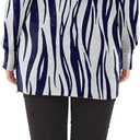 ETCYY Tunic Tops for Women Loose Fit Long Sleeve Shirts Fall 2026 Dressy Casual Blouse Striped Button Cowl Neck Sweatshirts (M)