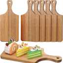 Lounsweer 6 Pcs Thicken Cutting Board Bulk Wood Board for Chopping Serving Charcuterie Material for Laser Engraving Mother' Day Wedding Housewarming Gift(Acacia) (11 x 5 inches)