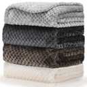 Frienda 4 Pcs Baby Fuzzy Blanket Fluffy Baby Blanket for Boys Girls Soft Warm Infant Newborn Toddler Receiving Nursery Bed Supplies, 32 x 24 Inch(Grey Color)