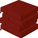 idee-home Outdoor Chair Cushions Set of 4, Outdoor Seat Cushions for Patio Furniture, Waterproof Outside Replacement Chair Pad for Lawn Porch (19"x19"(Pack of 4), Spice)