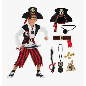 Morph Pirate Costume For Kids - Boys Pirate Outfit - Fun Dress Up Costume For Halloween, Parties, Role Play, Size M