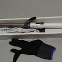 3/4 Inch Curling Iron Professional, Ceramic Tourmaline Curl Wand Barrel, Hair Curler Iron for Short Hair,Glove Include, Glove Include, Gold