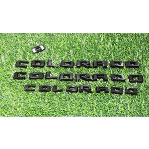 Overlay Emblem 3D Letter Side Door Rear Tailgate Badge Nameplate Compatible for 2023-2024 Colorado Set of 3Pcs (Gloss Black)