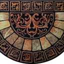 Cedilis Half Round Door Mat, 24 x 36 Inch Front Door Mat, Semi Circle Non-Slip Outdoor Door Mats, Half Circle Rug for Outside Entry, Heavy Duty Rubber Doormat, Low-Profile Welcome Entrance Way Rug
