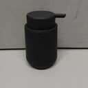 Matte Black Foaming Hand Soap Dispenser Plastic 11 oz - Modern Minimalist Style for Bathroom & Kitchen Countertop Refillable