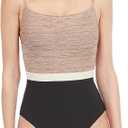 Gottex Women's Standard Serenity V-Neck Underseam One Piece (8, Rogo/Cr/Bl)