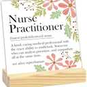 Nurse Practitioner Gifts for Women, Nurse Gifts for Women, Nursing School Gifts for Students Doctor, NP Definition Acrylic Sign Decorations for Office DEsk 4 x 4 inch 2 Pack