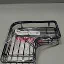 Sakugi Corner Shower Caddy - 2 Pack, Adhesive Shower Organizers, Rustproof Stainless Steel Shower Shelves with 8 Hooks, No Drilling Bathroom Organizers and Storage Racks, Space-Saving, Black, Medium