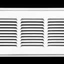 HVAC Premium 24" X 6" Steel Return Air Filter Grille for 1" Filter - Fixed Hinged - HVAC DUCT COVER - Flat Stamped Face - White [Outer Dimensions: 26 5/8"w X 8 5/8"h]