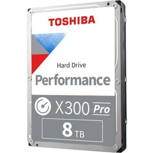 Toshiba X300 PRO 8TB High Workload Performance for Creative Professionals 3.5-Inch Internal Hard Drive  Up to 300 TB/Year Workload Rate CMR SATA 6 GB/s 7200 RPM 512 MB Cache - HDWR780XZSTB