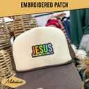 Jesus Way Truth Life 3 Inches Iron On/Sew On Embroidered Applique Patches, Bible Verse Embroidery Patches, DIY Accessories for Backpacks, Army Vests, Bags, Hats, Clothes, Gift for Christian