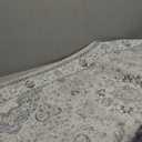 Runner Rug 110" x 36" Vintage Living Room Rug Area Rug for Bedroom Non-Slip Rug Gray Floral Floor Rugs  