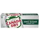 Canada Dry Zero Sugar Ginger Ale Soda, 12 fl oz cans, 12 pack