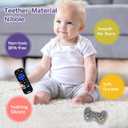 2 x 2 Pack Silicone Teethers for Babies 6-12 Months, Teething Toys for Babies 0-6 Months, Remote Teether for Baby, Sensory Toys for Babies,Toddler Infant Girl Boy Gifts (Black+Grey)