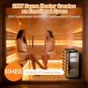 Sauna Heater 110V,2KW Electric Sauna Heater,Dry Sauna Heater&Sauna Heater Features Smart Timer&Temperature Control,110V Electric Sauna Heater For Spaces Ranging From 35-100 Cubic Feet-Instant Heating