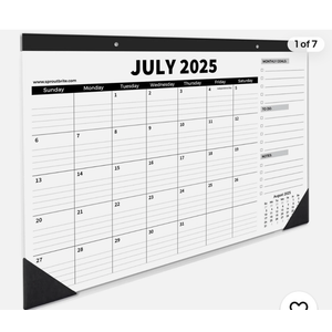 Sproutbrite 18 Month Calendar - 17" x 11.5" Medium Size Desk Calendar 2025-2026, Desktop Monthly Planner with To-Do List and Notes, Home, Office Desk Calendar (3 Pack, Jan 2025)