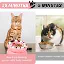 Cat Puzzle Feeder Slow Food Bowl Interactive Slow Feeder Bowl for Indoor Cats, Treat Dispensing Enrichment Toy,Mental Stimulation and Boredom Relief (Pink)