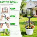 WdtPro 8 Pack Tall Solar Pathway Lights Outdoor, Bright Solar Powered Garden Lights Waterproof, Auto On/Off, Up to 15H Outdoor Lighting for Lawn Patio Walkway Driveway Path Yard Decor