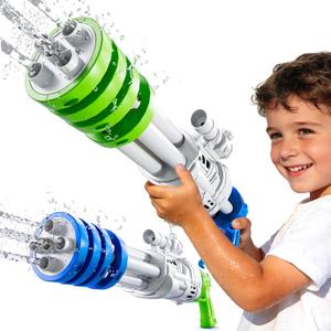 2 Pack Large Water Guns for Kids, Soaker Squirt Water Gun Toys, Beach Backyard Party Play Game Activities, Outdoor Swimming Water Pool Guns Birthday Gifts Toy for Kid Adults Ages 4-8 8-12